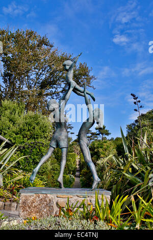 Tresco; Abbey Gardens; scultura; Isole Scilly; Regno Unito Foto Stock