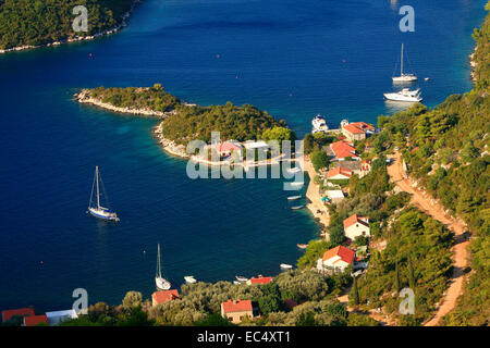 Croazia, Sued-Dalmatien, Insel Mljet, Bucht Prozura Foto Stock