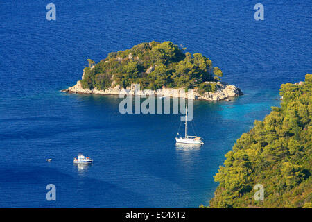 Croazia, Sued-Dalmatien, Insel Mljet, Bucht Prozura Foto Stock