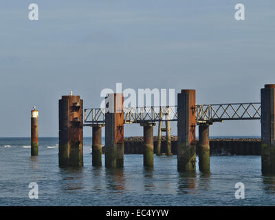 Ingresso del porto di Wittdün su Amrum,Schleswig Holstein, Germania Foto Stock