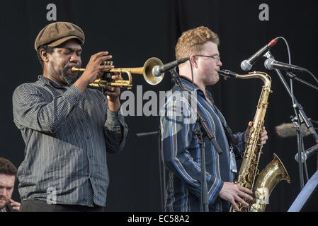 Mulatu Astatke a Pori Jazz 2014 Foto Stock