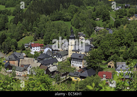 Chiesa in Sparberg an der Saale, Alta Franconia, Baviera, Germania Foto Stock