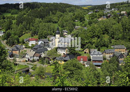 Chiesa in Sparberg an der Saale, Alta Franconia, Baviera, Germania Foto Stock