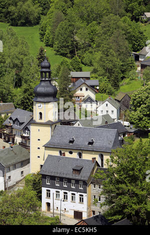 Chiesa in Sparberg an der Saale, Alta Franconia, Baviera, Germania Foto Stock