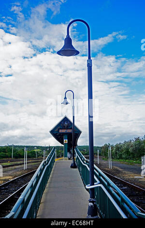 Montauk stazione ferroviaria di Long Island NY Foto Stock