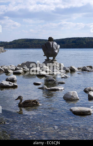 El Nino scultura sul Lago di Costanza, Radolfzell, Baden-Wuerttemberg, Germania, Europa Foto Stock