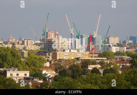 Vista dello Skyline di Primrose Hill a Londra in Inghilterra Foto Stock