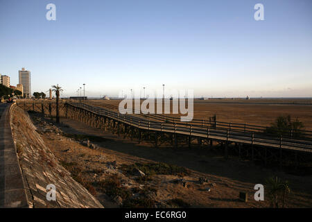 Spiaggia Spiaggia lungomare di Figueira da Foz coimbra destrikt portogallo Europa Foto Stock