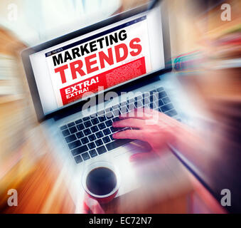 Tendenze di Marketing online concetti digitale Foto Stock