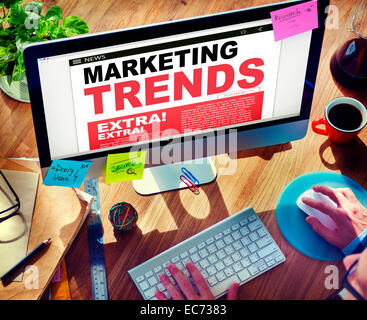 Tendenze di Marketing online concetti digitale Foto Stock