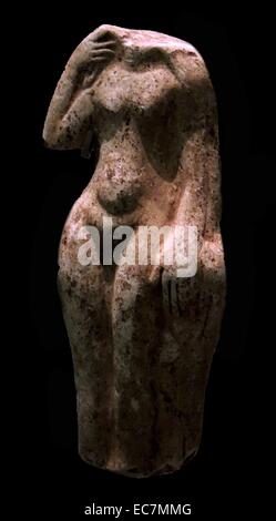 Statuetta di dea romana Venere. Realizzato da argilla circa 1.800 anni fa. Trovato in Birdcombe, Wraxall, Somerset, Regno Unito Foto Stock