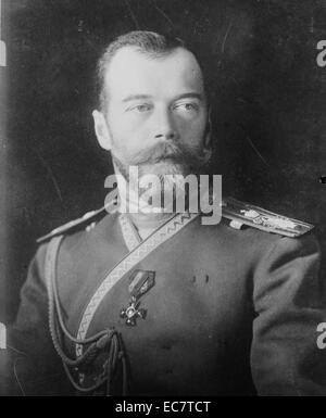 Fotografia di imperatore Nicola II, l'ultimo zar di Russia. 18 maggio 1868 - 17 luglio 1918. Foto Stock