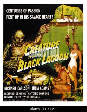 Creatura dalla Laguna Nera è un mostro 1954 orrore 3-D in un film in bianco e nero, diretto da Jack Arnold e interpretato da Richard Carlson, Julia Adams, Richard Denning, Antonio Moreno e Whit Bissell. La creatura è stato giocato da Ben Chapman sulla terra e da Ricou Browning sott'acqua. Foto Stock