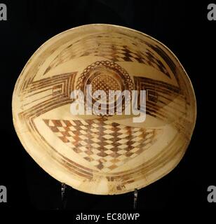 Dipinto a mano vaso di argilla da un cimitero a Susa; l'Iran (Persia) 4000-3300 A.C. Foto Stock