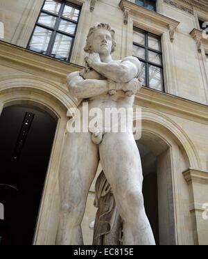 Statua in marmo di Spartaco di Denis Foyatier (1793-1863) è stato uno scultore francese in stile neoclassico. Foto Stock