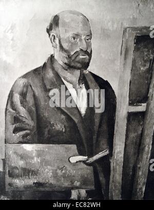 Autoritratto di Paul Cézanne (1839-1906) artista francese e pittore Post-Impressionist. Datata 1881 Foto Stock
