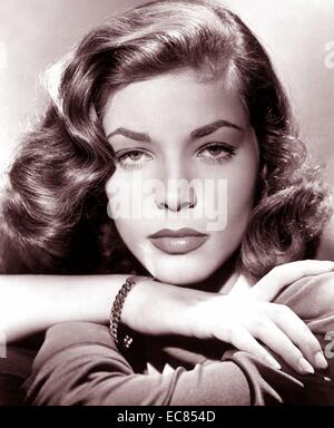 Foto di Lauren Bacall (1924-2014) nato Betty Joan Perske ed actrice americano Romanian di discendenza ebraica. Noto per i suoi ruoli in 'Big sleep", "Key Largo' e 'avere e mantenere". Datata 1948 Foto Stock