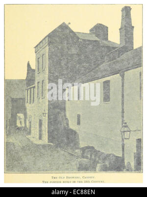 Un'illustrazione del lavoro di Ballinger del 1896 che mostra la Old Brewery a Cardiff, Galles. Questa rappresentazione cattura l'architettura storica e il significato industriale del birrificio alla fine del XIX secolo, riflettendo la crescita di Cardiff durante il periodo. Foto Stock