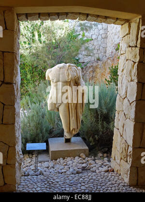 Statua di marmo di un Comandante Romano dal periodo romano. Foto Stock