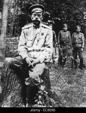 Nicola II di Russia (1868-1918) Zar di Russia nei primi mesi del 1917 dopo la sua abdicazione Foto Stock