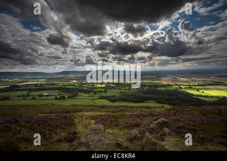 La Cleveland Hills da Kildale Moor North York Moors National Park. Foto Stock