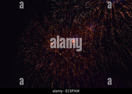 Fuochi d'artificio per il Canada giorni al porto di Nanaimo Vancouver Island British Columbia Canada. Foto Stock
