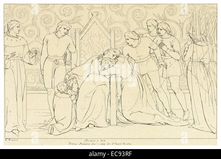 Questo lavoro del 1828-33 di Howard presenta *Richard III* di Shakespeare, in particolare dal volume 3. L'illustrazione probabilmente accompagna il testo, offrendo un'interpretazione visiva delle scene chiave dello spettacolo, sottolineando i suoi momenti drammatici e il ritratto di Riccardo III Foto Stock