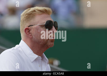 Boris Becker, Monte-Carlo Rolex Masters 2014 ATP torneo di tennis, il Principato di Monaco Foto Stock