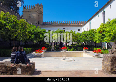 Alcázar de los Reyes Cristianos, Alcazar dei Re Cattolici, Cordoba, Andalusia, Spagna, Europa Foto Stock