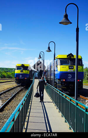 Montauk stazione ferroviaria di Long Island NY Foto Stock