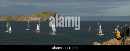 Inverno Dinghy Racing, East Lothian Yacht Club, North Berwick, East Lothian Foto Stock