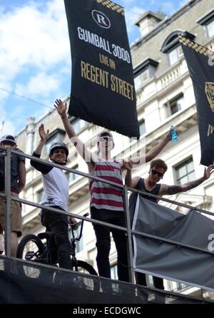 UK BMX vert round della serie 03 come parte del Gumball Rally 3000 su Regent Street dove: Londra, Regno Unito quando: 08 Giu 2014 Foto Stock