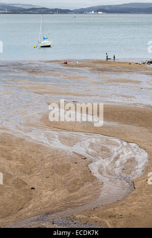 La Bassa marea a Mumbles, Swansea Bay, Wales, Regno Unito Foto Stock