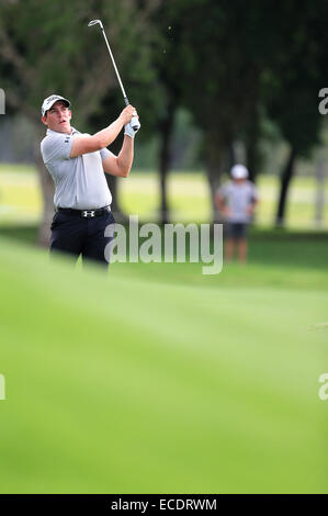 Royal Pines, Queensland. Undicesimo Dec, 2014. Australia. SCOTT STALINGS (USA)Australian campionato di PGA essendo giocato al Royal Pines Resort su Queenslands Gold Coast. Credito: Azione Sport Plus/Alamy Live News Foto Stock