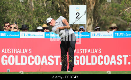 Royal Pines, Queensland. Undicesimo Dec, 2014. Australia. SCOTT STALINGS (USA) australiano del campionato PGA essendo giocato al Royal Pines Resort su Queenslands Gold Coast. Credito: Azione Sport Plus/Alamy Live News Foto Stock