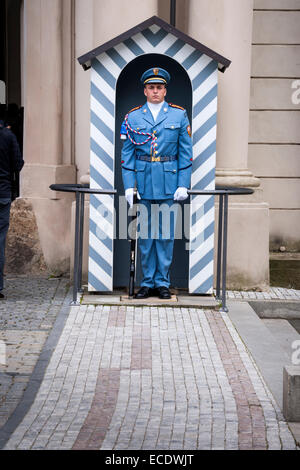 Castello a guardia Prazsky Hrad Castello, Praga, Repubblica Ceca Foto Stock