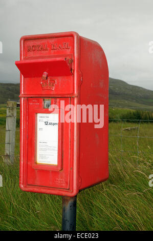 La postazione remota montata Letter Box con Storm lembo sud Uist, Ebridi Esterne Foto Stock