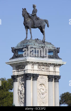 Monumento ad Alfonso XII., Buen Retiro Park, Madrid, Spagna Foto Stock