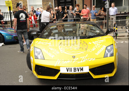 Il 2014 Gumball 3000 dotate di: Jonathan Ross,Harvey Kirby Ross dove: Londra, Regno Unito quando: 09 Giu 2014 Foto Stock