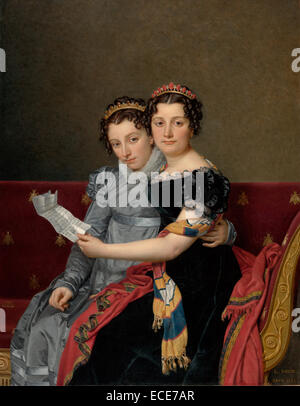 Ritratto di suore e Zénaïde Charlotte Bonaparte da Jacques-Louis David, francese, 1821; Olio su tela; senza cornice: 129,5 x 100,6 cm (51 x 39 5/8 in.) Foto Stock