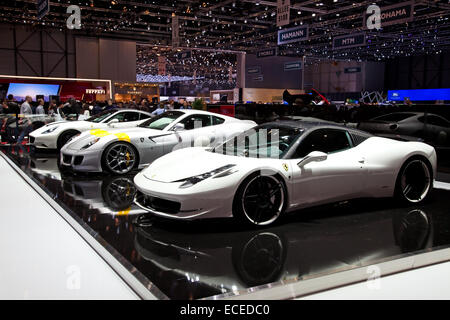 Ginevra - Marzo 8: La Ferrari stand presso il 81st International Motor Show Palexpo-Geneva su Marzo 8; 2011 a Ginevra, Svizzera Foto Stock