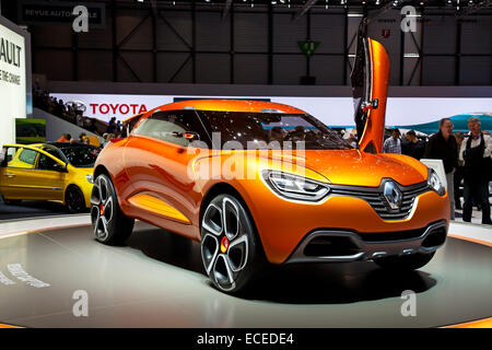 Ginevra - Marzo 8: La Renault Captur concept car sul display al 81st International Motor Show Palexpo-Geneva su Marzo 8; 2011 Foto Stock