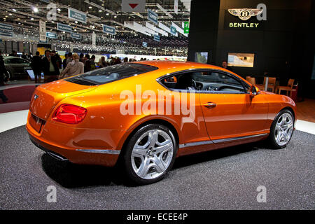 Ginevra - Marzo 8: La nuova Bentley Continental sul display al 81st International Motor Show Palexpo-Geneva su Marzo 8; 2011 io Foto Stock