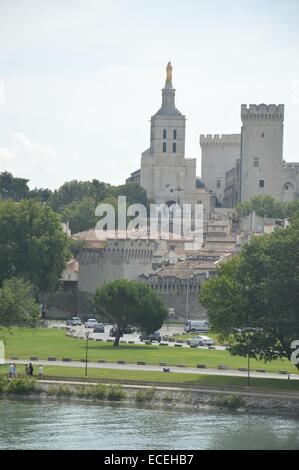 Scene in ed intorno ad Avignone, nel sud-est della Francia, dove tra 1309-1377 sette papi successivi risiedeva. Foto Stock