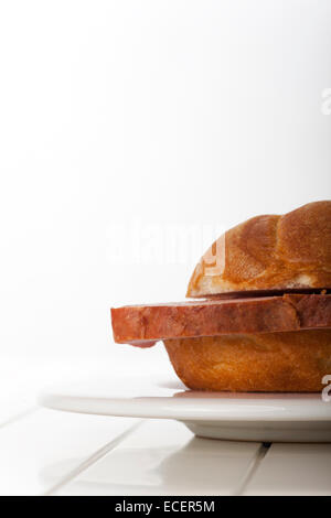 Bavarian pagnotta di carne in un panino Foto Stock