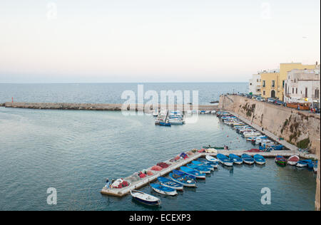 Città vecchia di Gallipoli sulla costa meridionale di Italia Foto Stock