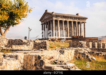 Tempio pagano di garni è il tempietto ellenistico nella Repubblica di Armenia Foto Stock