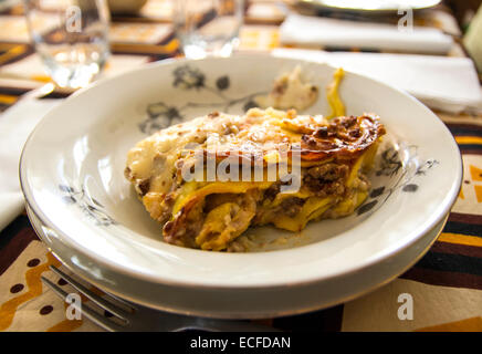 Le lasagne italiane fatte a mano Foto Stock