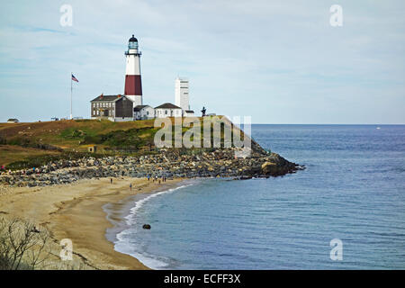 Montauk Point lighthouse nel Long Island New York Foto Stock