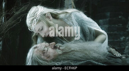 THE HOBBIT : La Battaglia dei cinque eserciti 2014 MGM film con Cate Blanchett e Ian McKellen Foto Stock